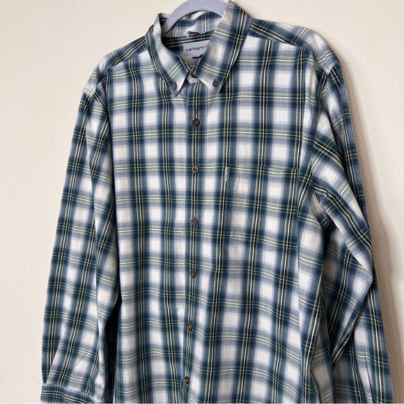 Carhartt men’s plaid button down size XL - Picture 2 of 8